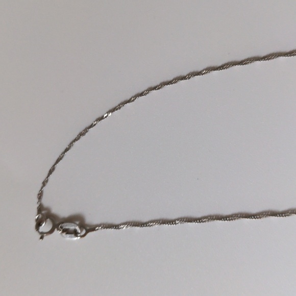 10K Solid White Gold Filigree Heart Necklace + Chain 18.5” 3.10g Pendant - Picture 9 of 11